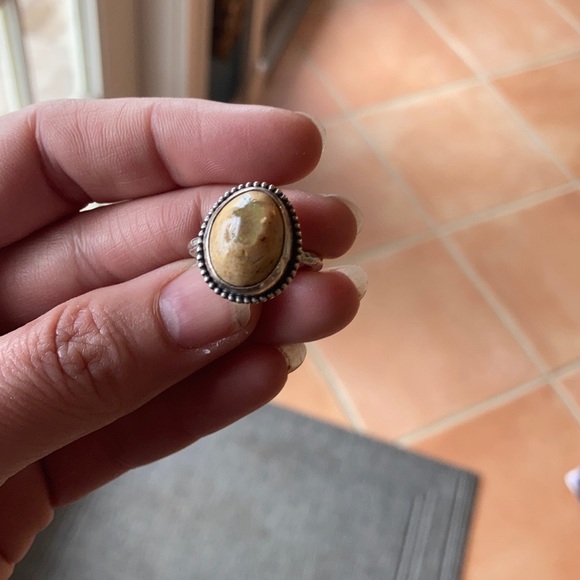 Mexican cantera opal and sterling ring - Picture 5 of 6